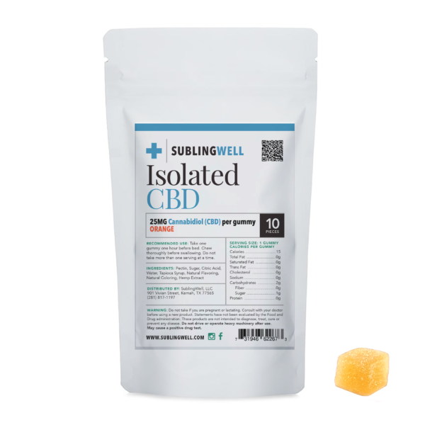 CBD Isolated 25mg Gummy