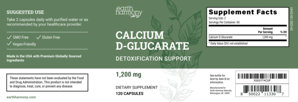 Earth Harmony Calcium D-Glucarate - Image 3